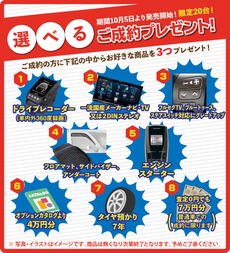 選べるご成約プレゼント